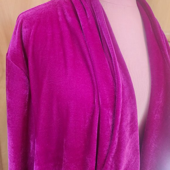 Amaryllis Pink Velvet Jacket Sz 1X - Picture 3 of 8